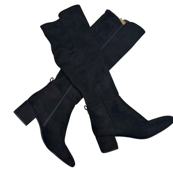 Michael Kors Braden OTK Over Knee Boot Black Faux Suede Women’s Size 10 NEW - Picture 1 of 8